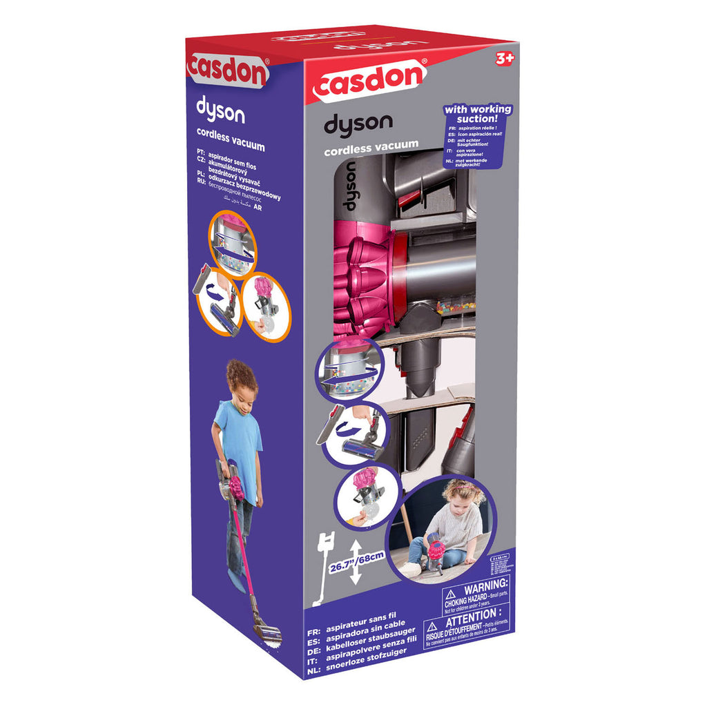 Casdon - Casdon dyson draadloze speelgoed stofzuiger - roze