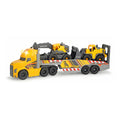 Dickie - Dickie mack/volvo transporter met werkvoertuigen