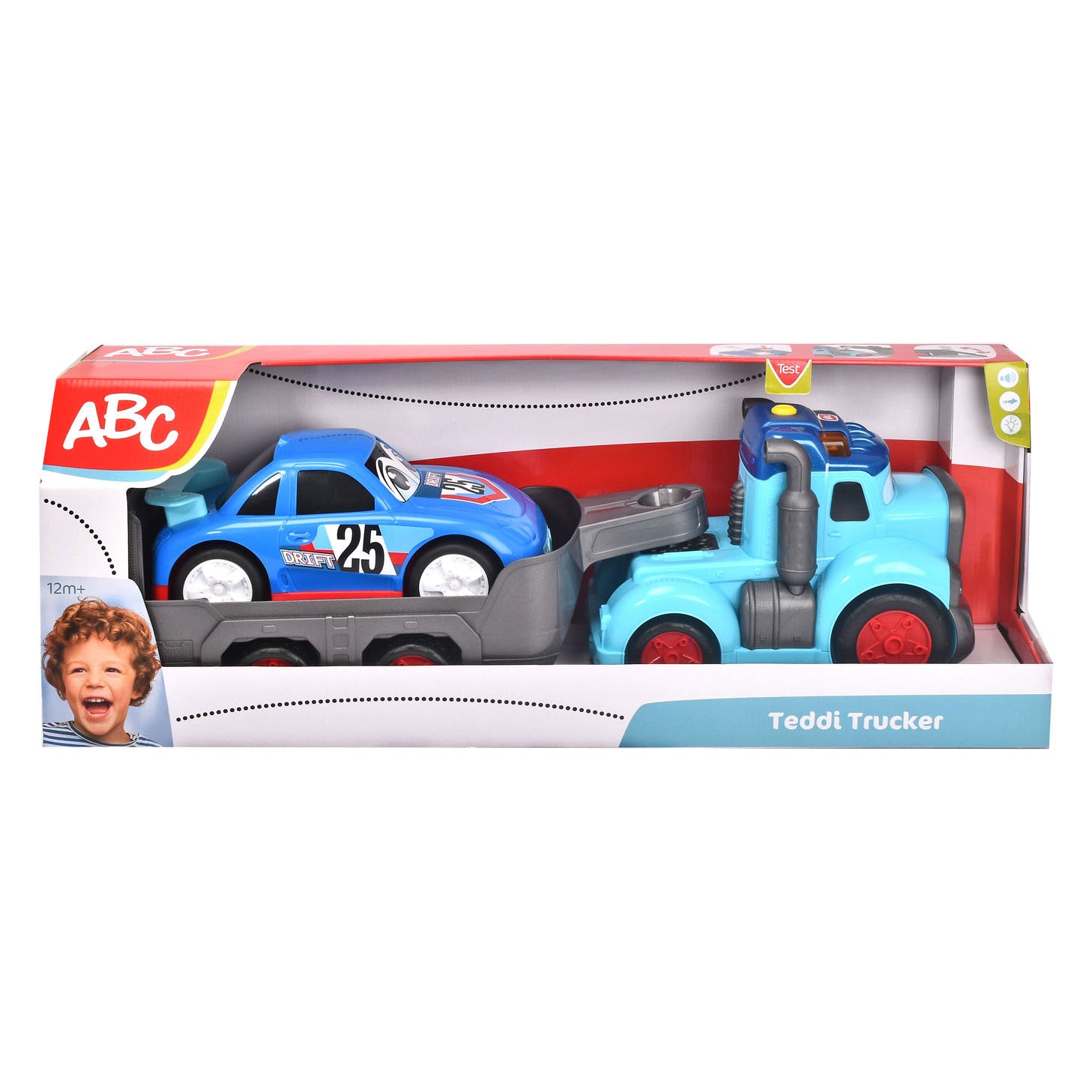 Dickie abc teddi trucker transporter met raceauto