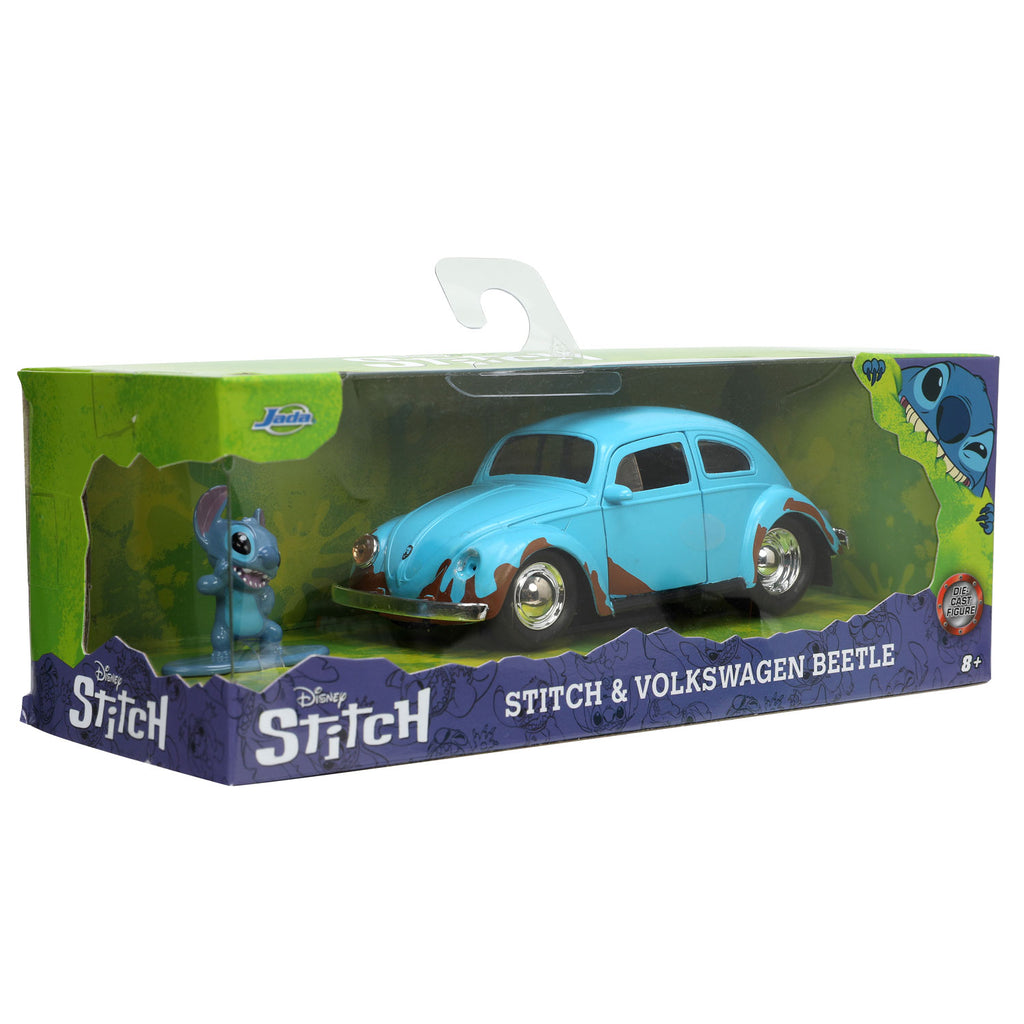 Stitch met volkswagen beetle die cast 1:32