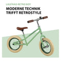 Hudora loopfiets vintage groen