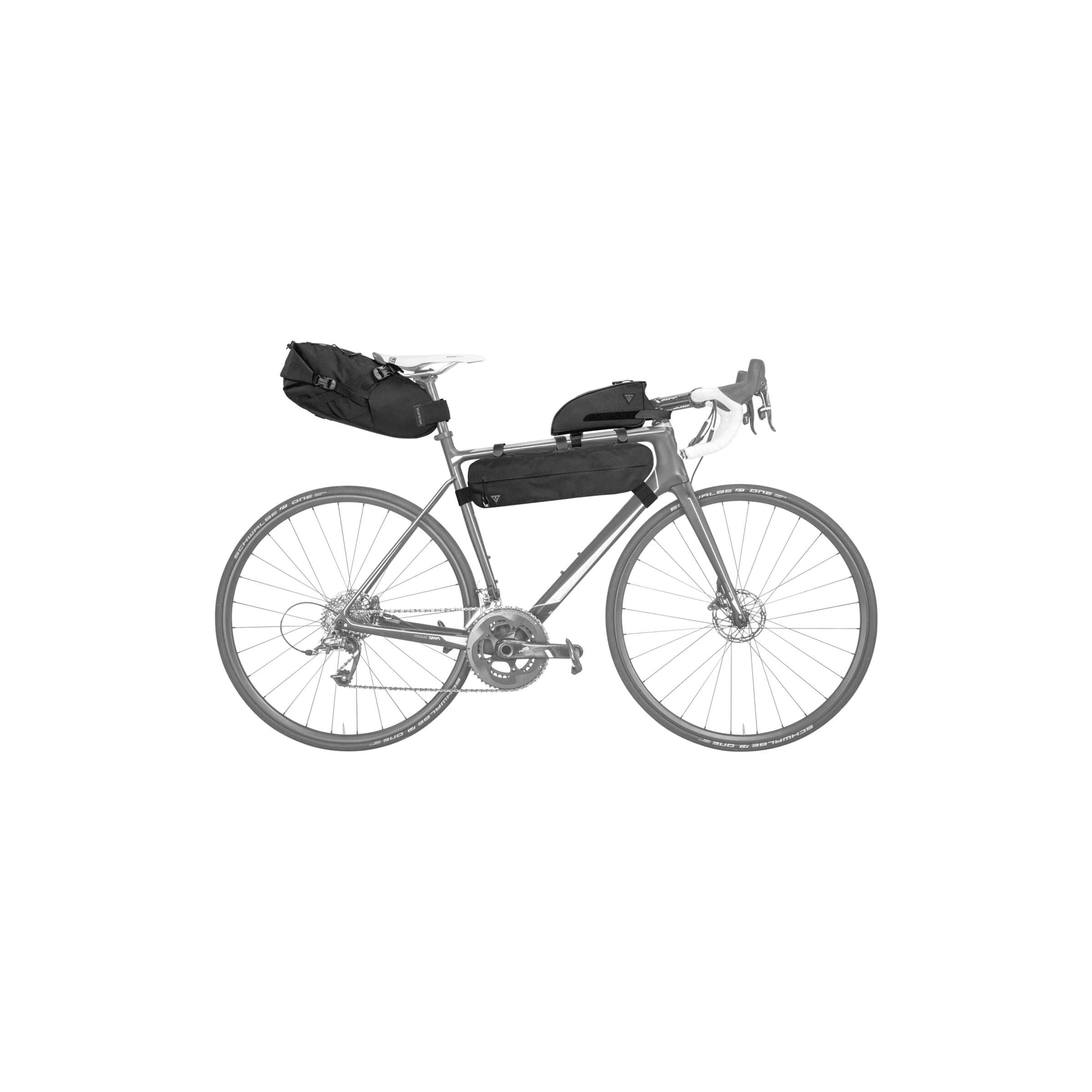 Topeak FRAMETAS Midloader 6L ZW, sangles en nylon, noir