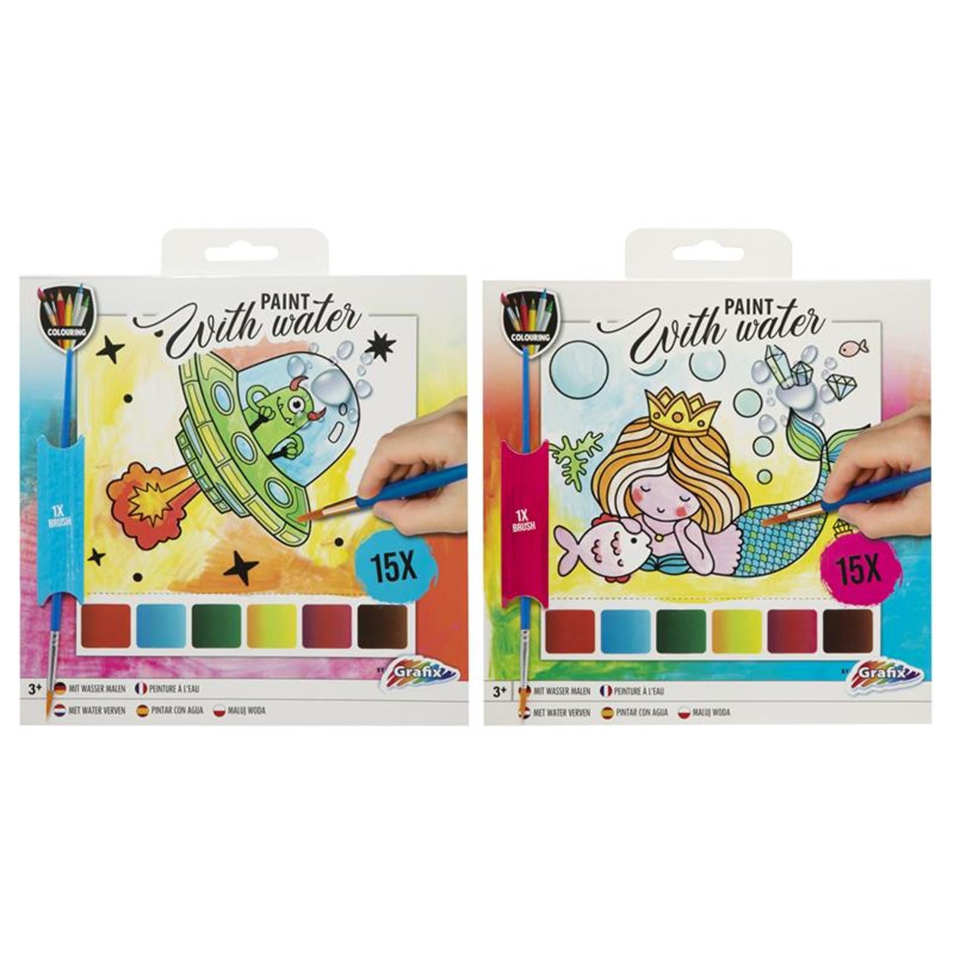 Grafix verven met water 20x20cm 15 vel