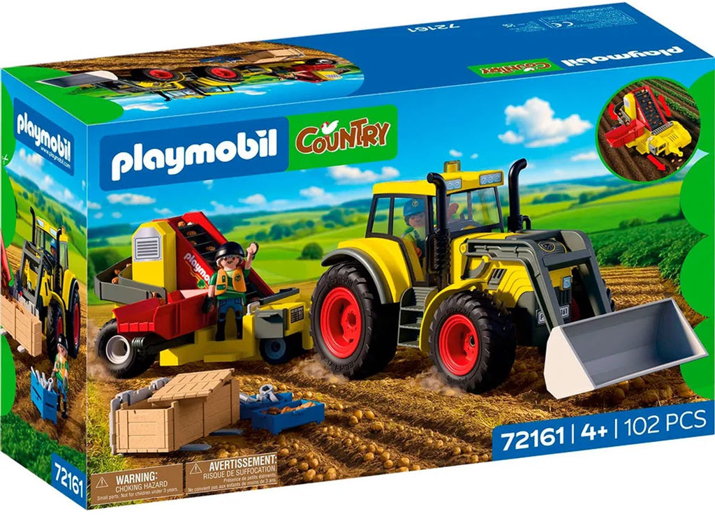 Playmobil - country grote tractor met aardappelrooier - 72161
