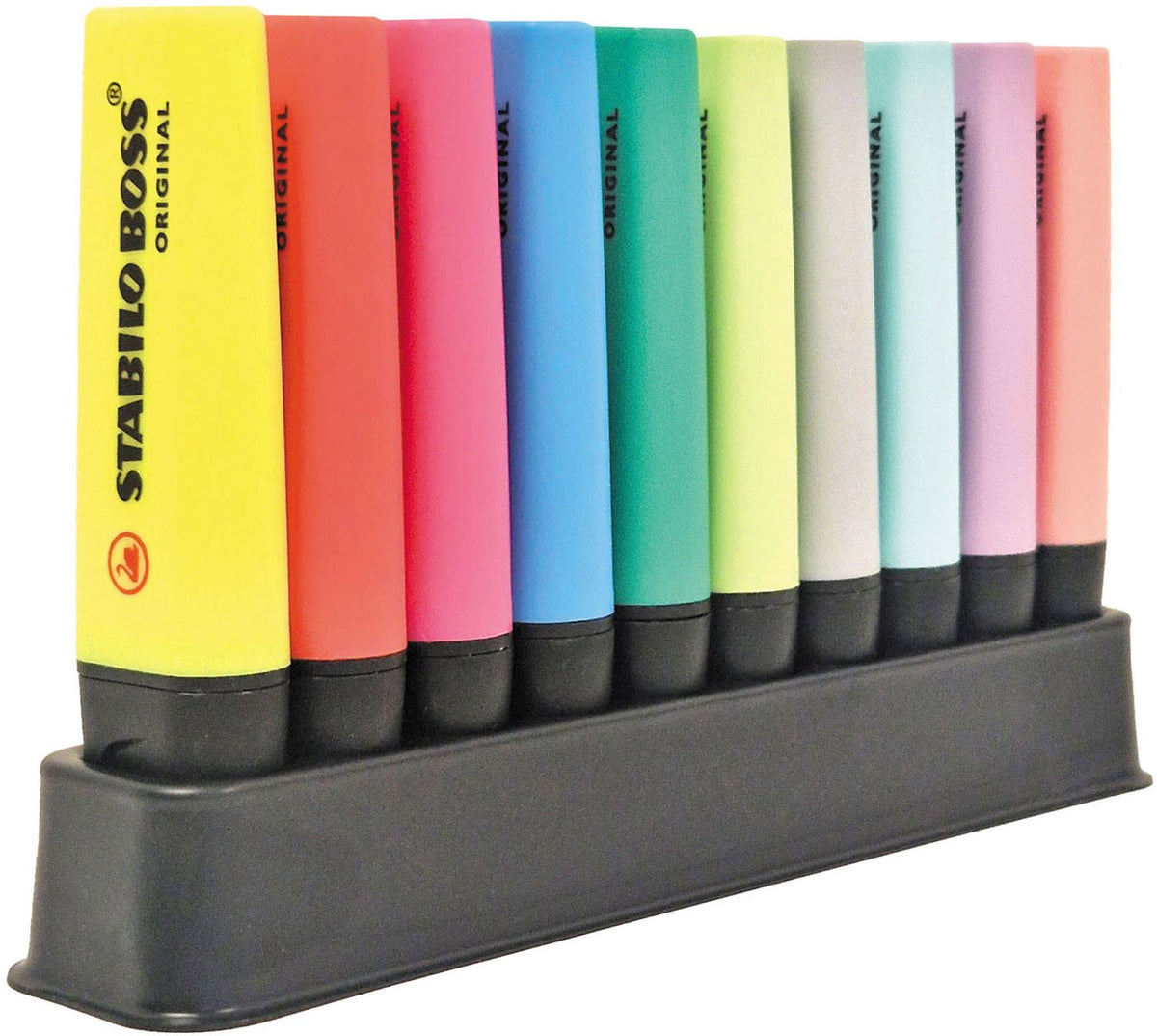 Stabilo boss original pastel markeerstiften bureau set - 10dlg.