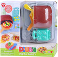 Playgo - go klei speelgoed pizza feest set met 4 kleipotjes voor kinderen.