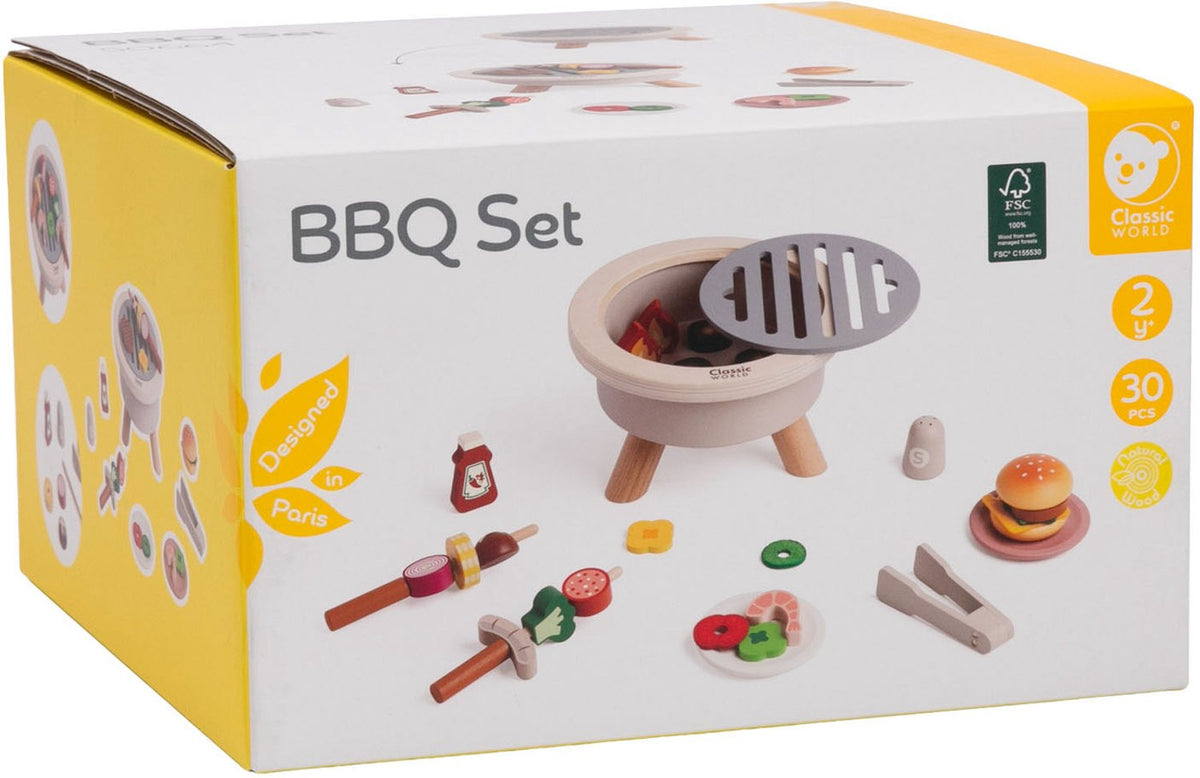 Classic world houten barbecueset - 30dlg..
