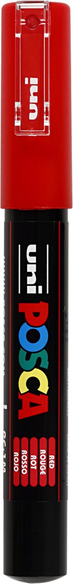 Posca - Posca Uni verfmarker 1mc rood - conische punt - 1 mm