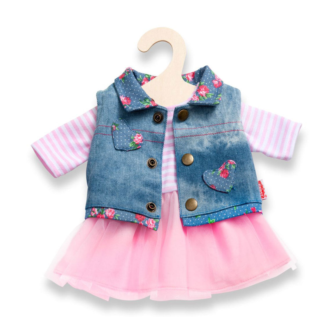 Heless poppenjurk met giletje, 28-35 cm