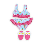 Heless - Heless Poppen bikini met slippers flamingo 28-35 cm
