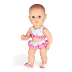 Heless - Heless Poppen bikini met slippers flamingo 28-35 cm