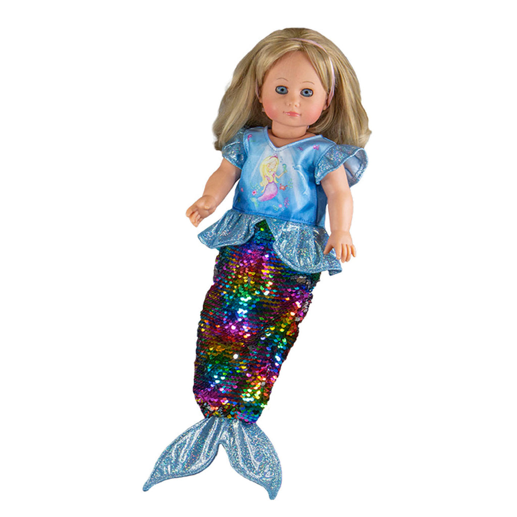 Heless - Heless Poppenjurk zeemeermin met pailletten 28-35 cm