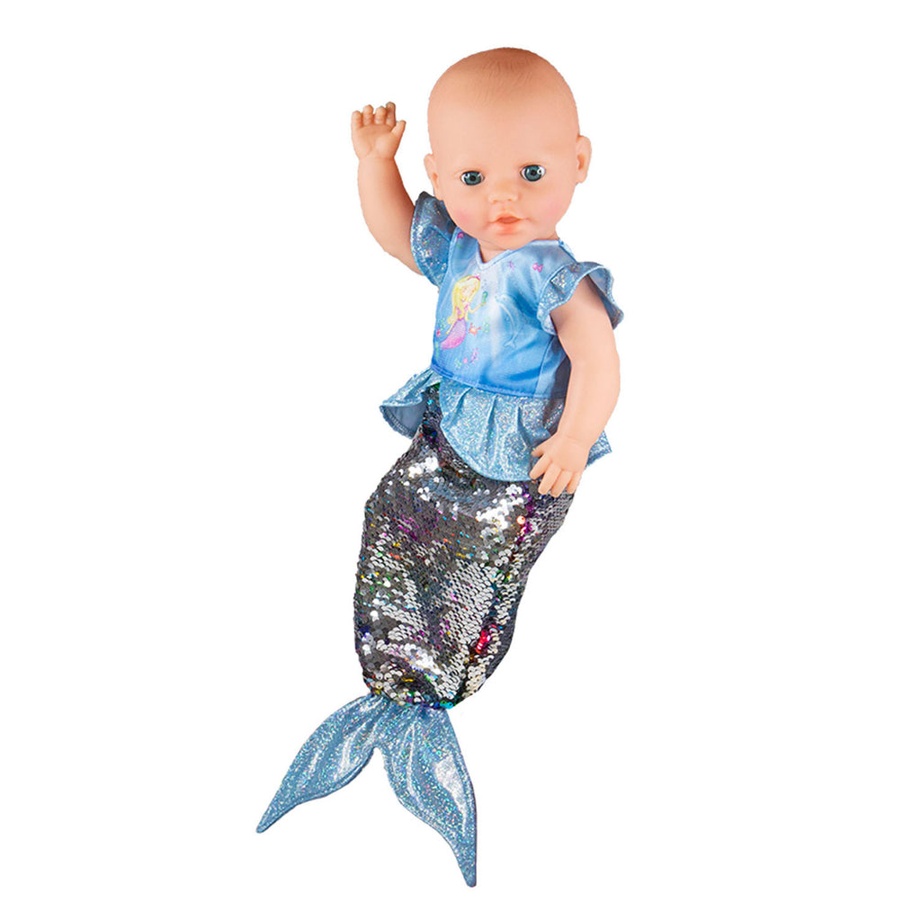 Heless - Heless Poppenjurk zeemeermin met pailletten 28-35 cm