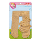 Heless poppenmaillot met sokken - goud, 35-45 cm