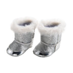 Heless poppenschoenen laarzen 38-45 cm meisjes polyester zilver 38 42