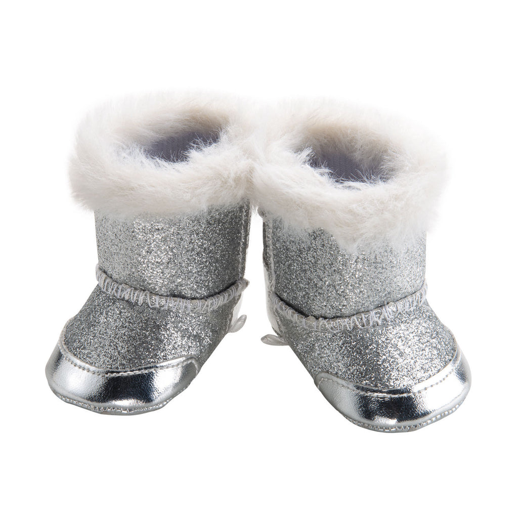Heless poppenschoenen laarzen 38-45 cm meisjes polyester zilver 38 42