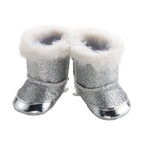 Heless poppenschoenen laarzen 38-45 cm meisjes polyester zilver 38 42