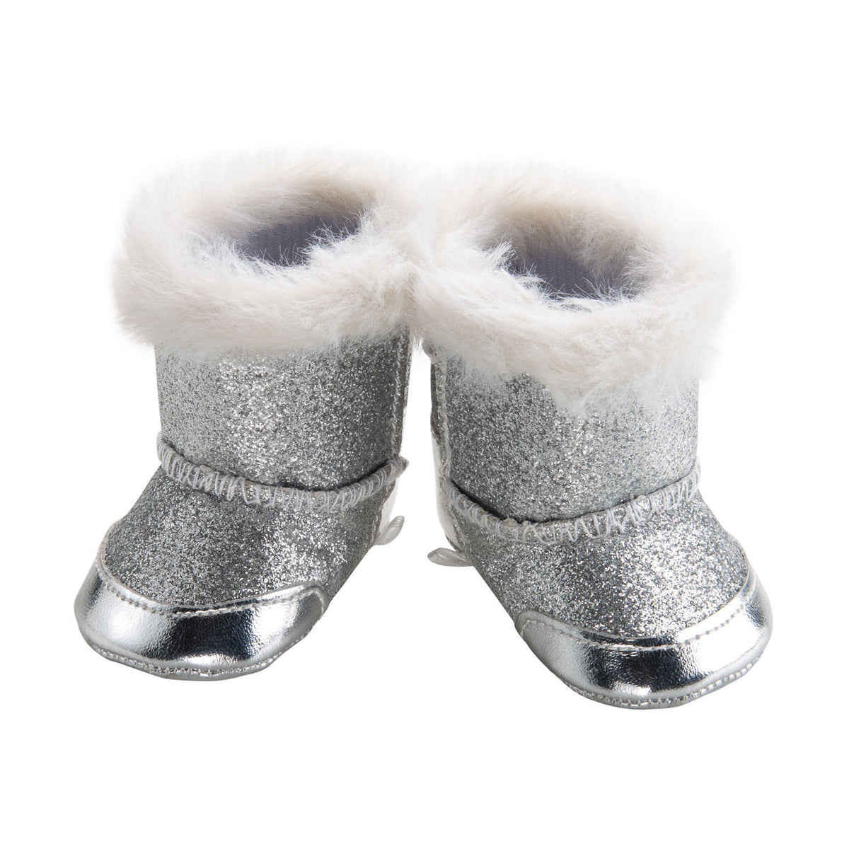 Heless poppenschoenen laarzen 38-45 cm meisjes polyester zilver 38 42