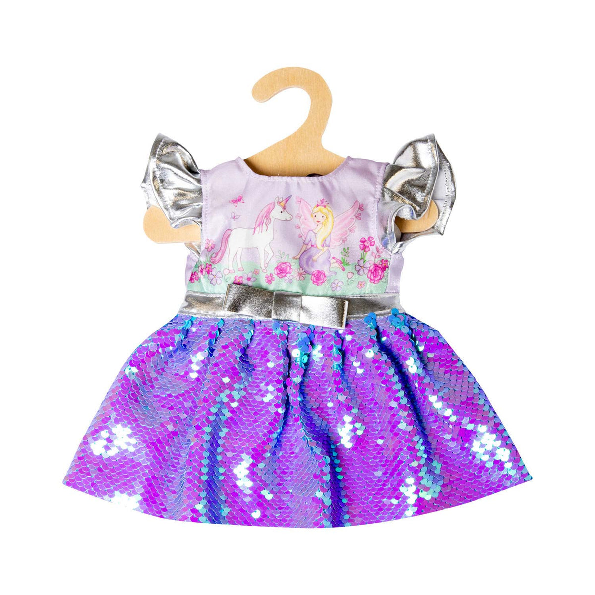 Heless - Heless Poppenjurk fee en eenhoorn met sequins en kroon 28-35 cm