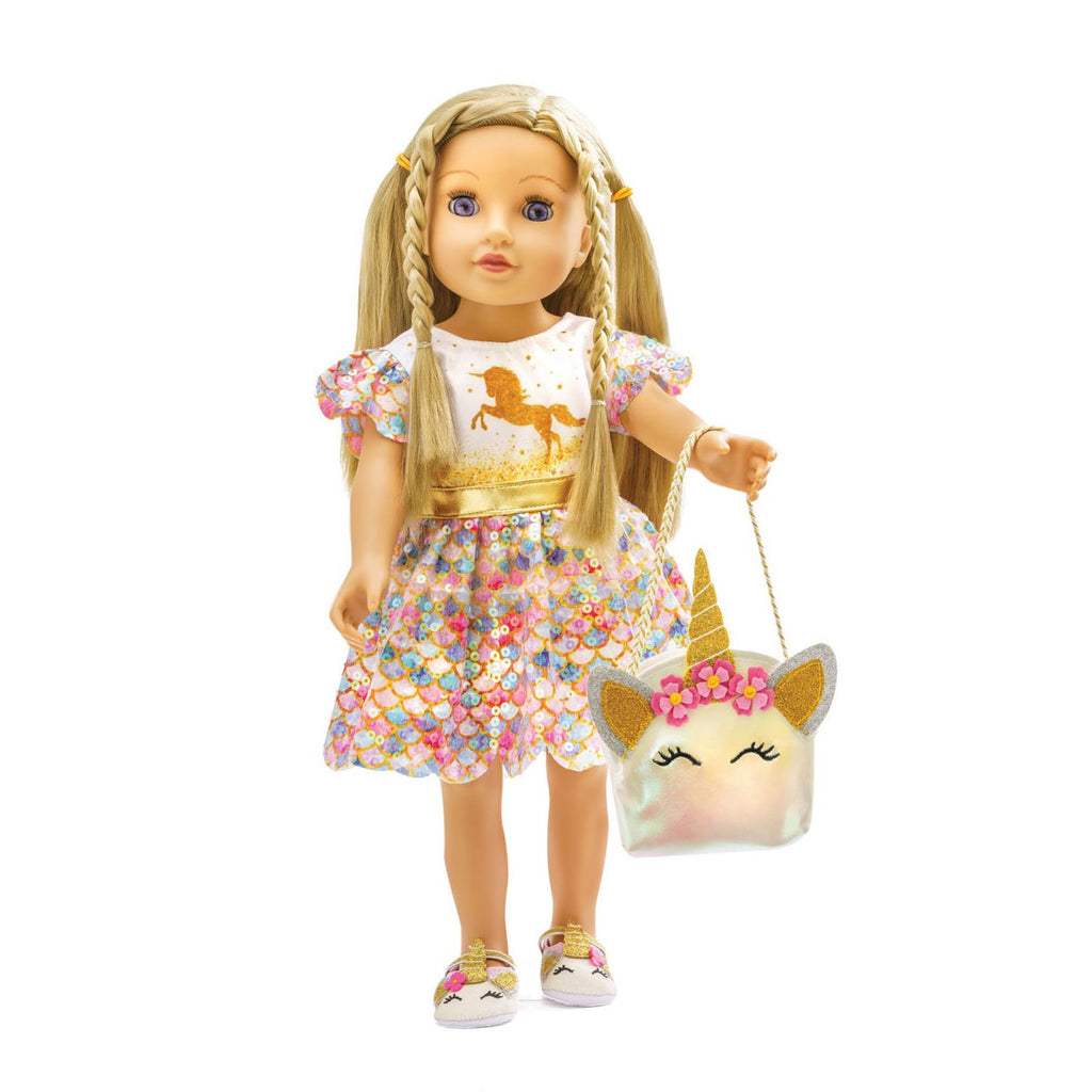 Heless poppenjurk unicorn goldy, 35-45 cm