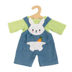 Heless poppen tuinbroek met gestreept shirt bunny lou, 35-45 cm