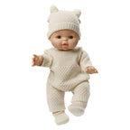 Heless - Heless Poppen brei overall ecru 28-35cm