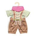 Heless - Heless Poppenkleding lederhosen met overhemd en sjaal35-45 cm