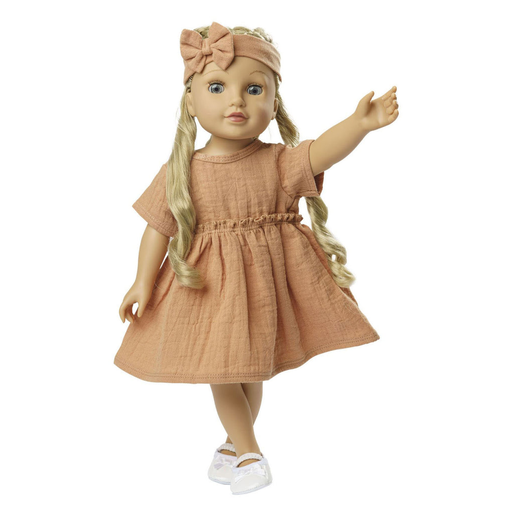 Heless - Heless Poppenjurk bruin met ruches 35-45 cm