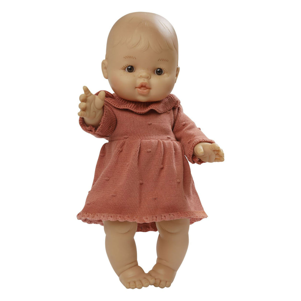 Heless - Heless Poppen brei jurk perzik 35-45 cm