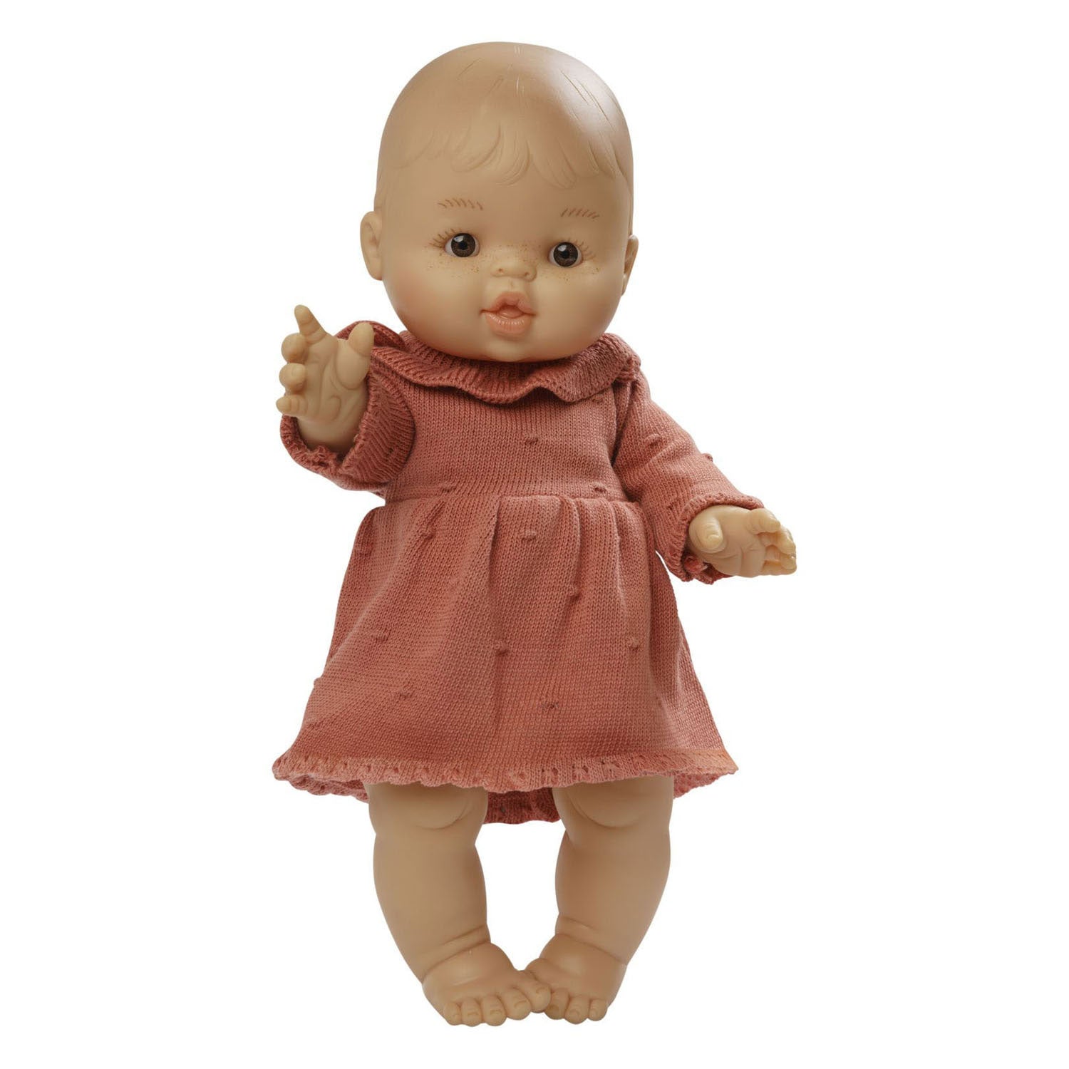 Heless - Heless Poppen brei jurk perzik 35-45 cm