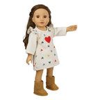 Heless poppenlaarsjes suede, 38-45 cm