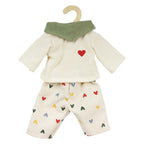Heless - Heless Poppen ribfluwelen broek hartjesconfetti 28-35 cm