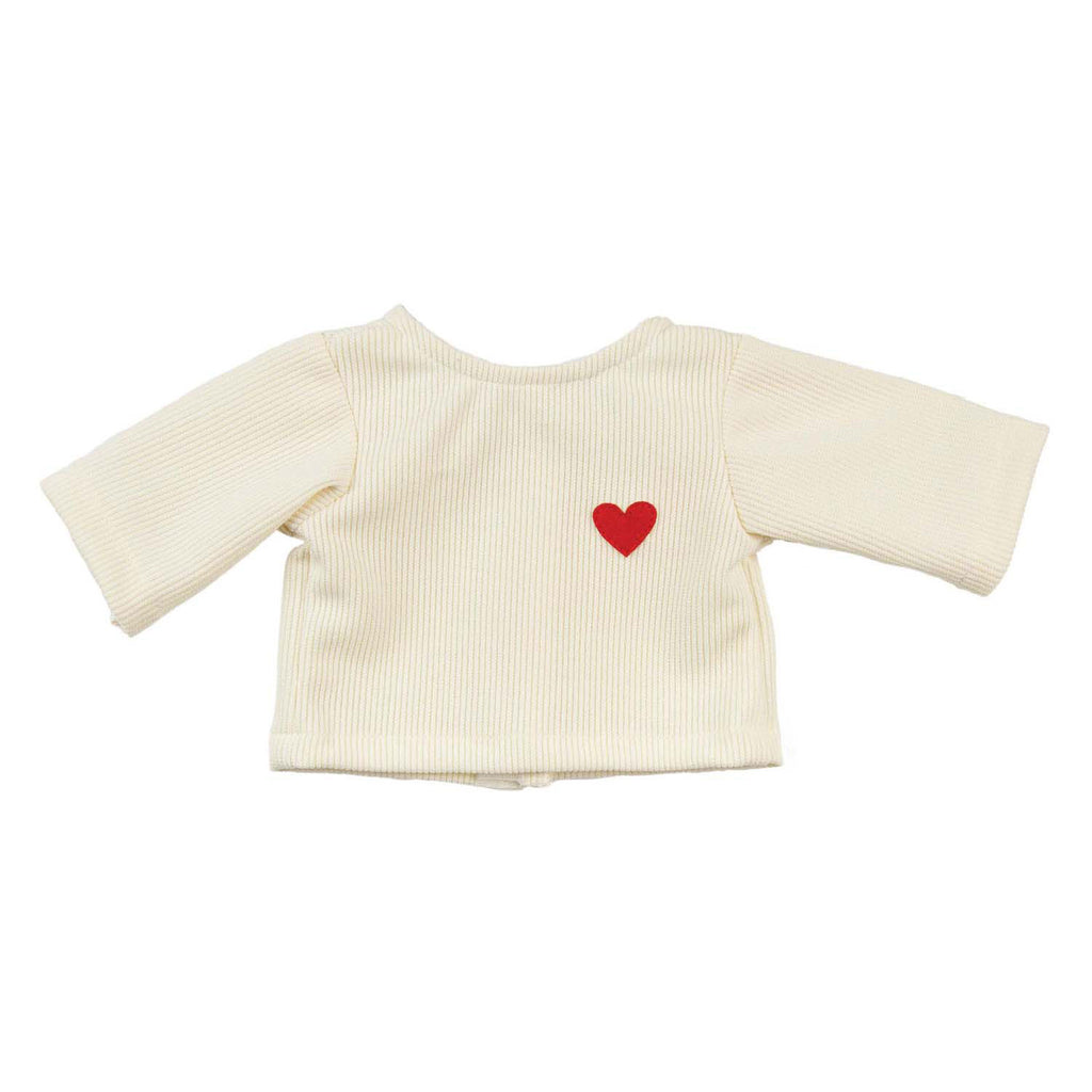Heless - Heless Poppen ribfluwelen broek hartjesconfetti 28-35 cm