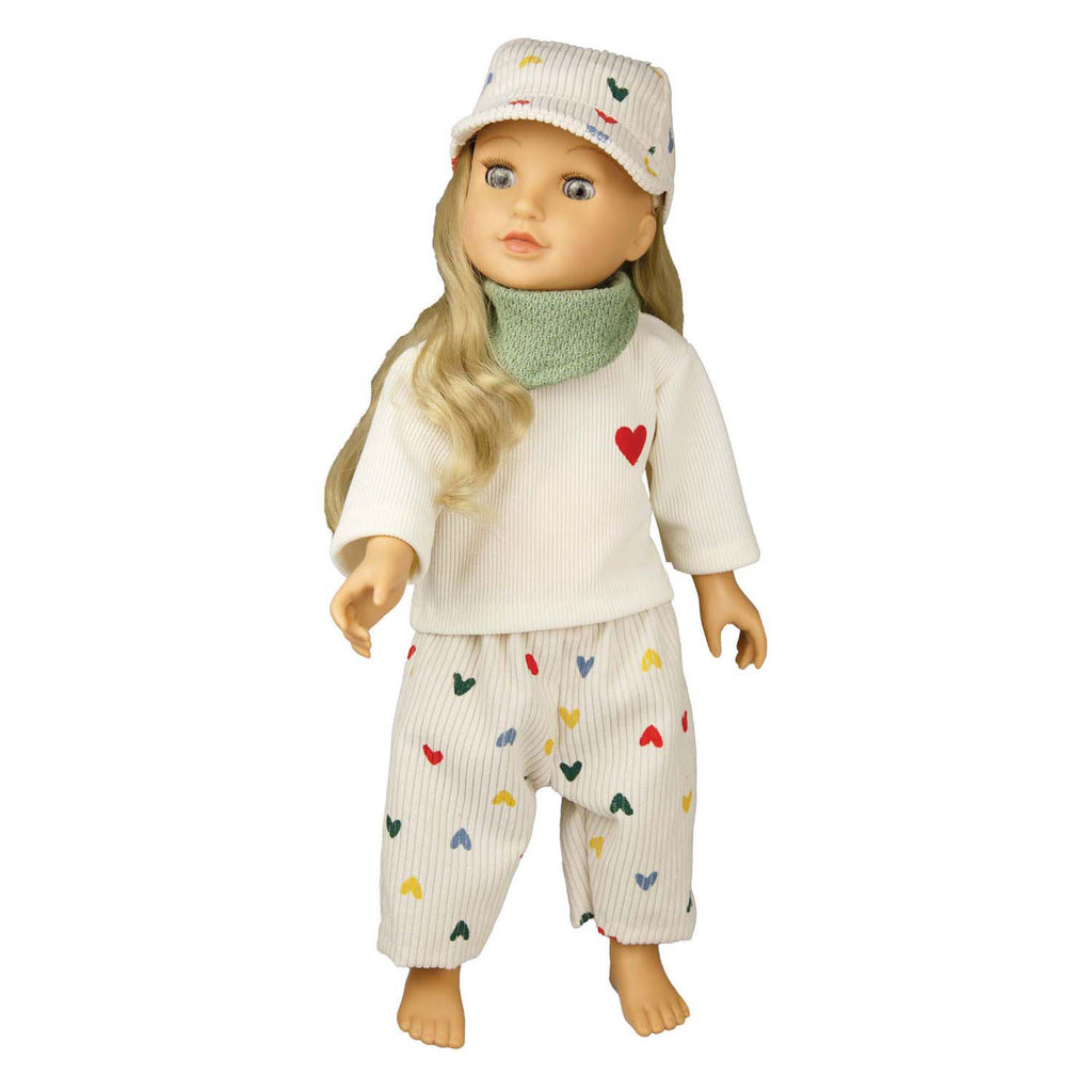 Heless - Heless Poppenmuts hartjesconfetti 28-35 cm