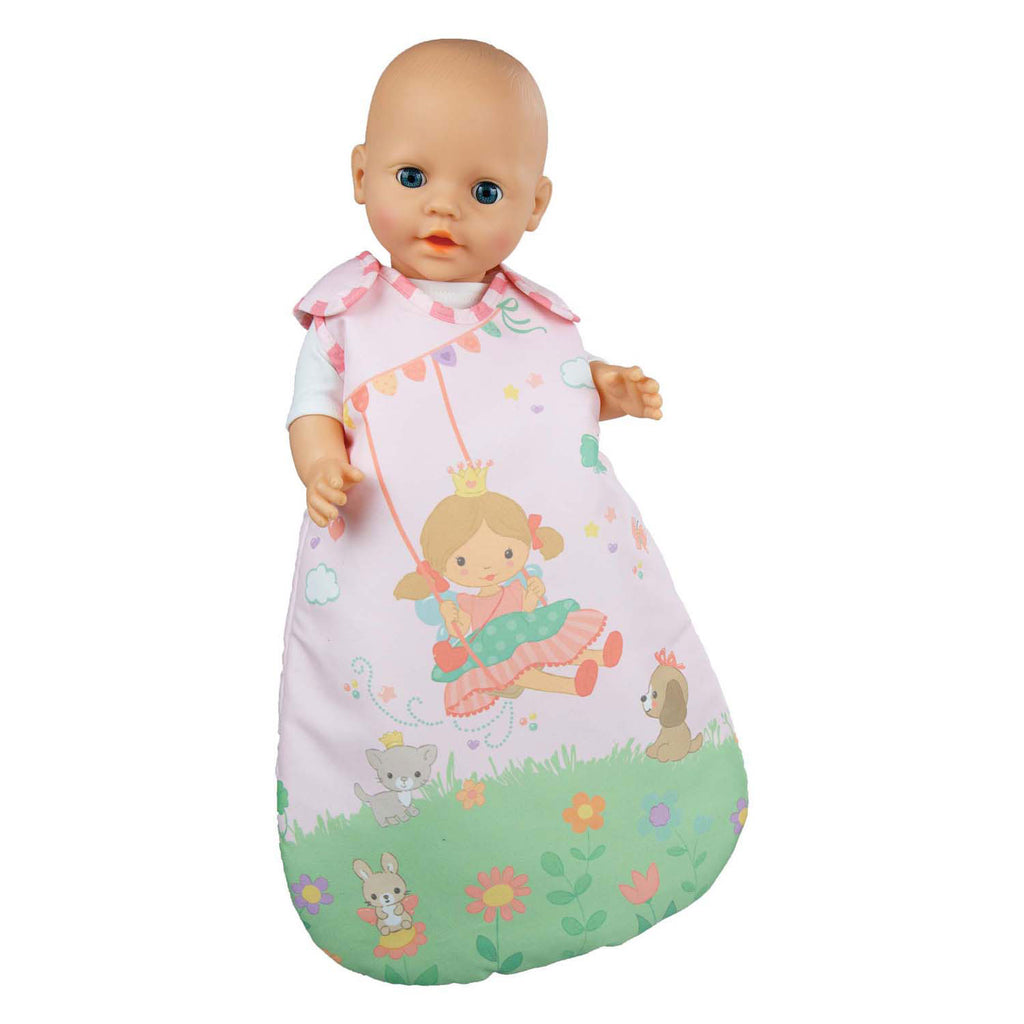 Heless poppenslaapzak prinses emily 28-35 cm roze prinses bedtijd.