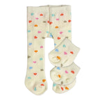Heless poppen maillot met sokjes hartjesconfetti, 28-35 cm