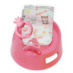 Heless - Heless Poppenpotje met accessoires roze - 15cm