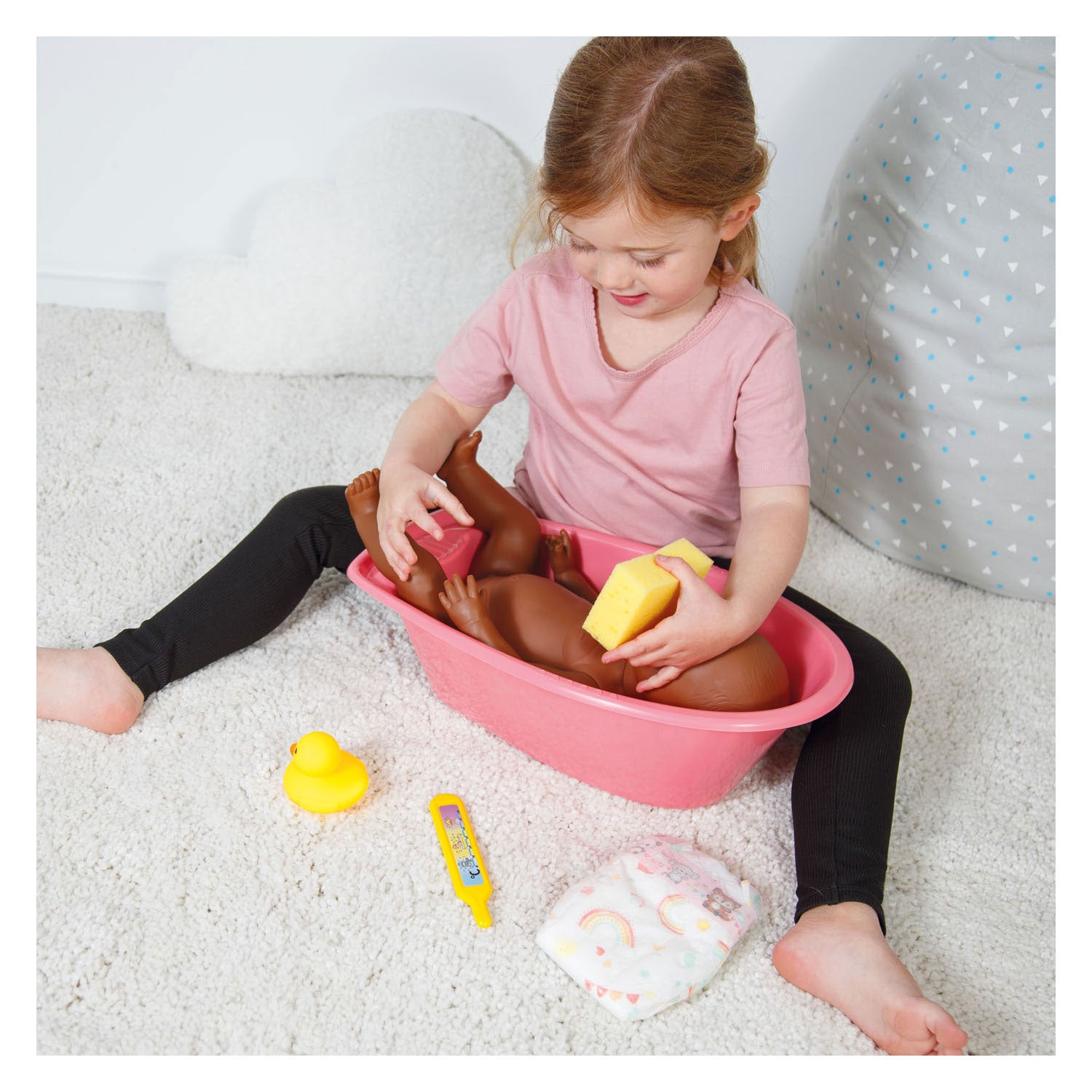 Heless - Heless Poppenbadset met accessoires roze