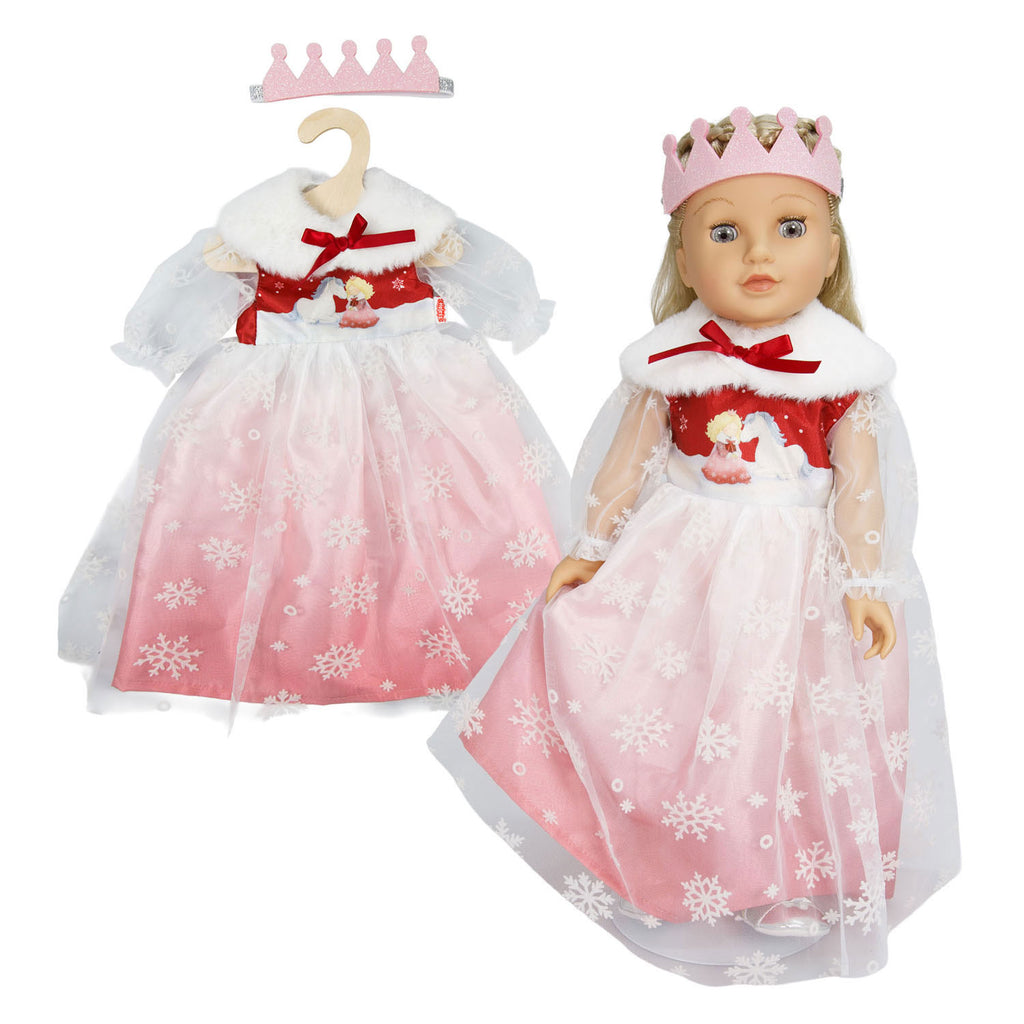 Heless - Heless Poppenjurk winterprinses lumi met kroon en cape - maat 28-35 cm