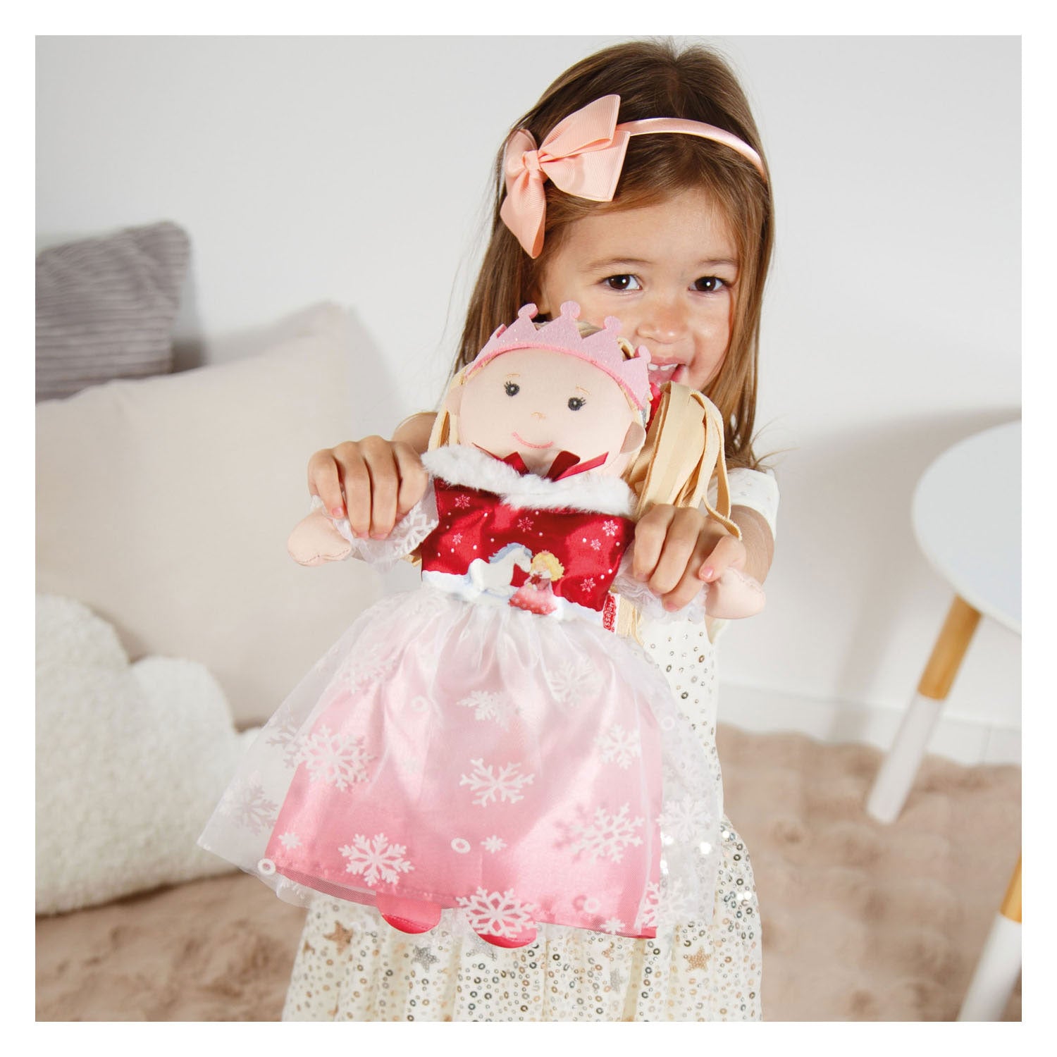Heless - Heless Poppenjurk winterprinses lumi met kroon en cape - maat 28-35 cm