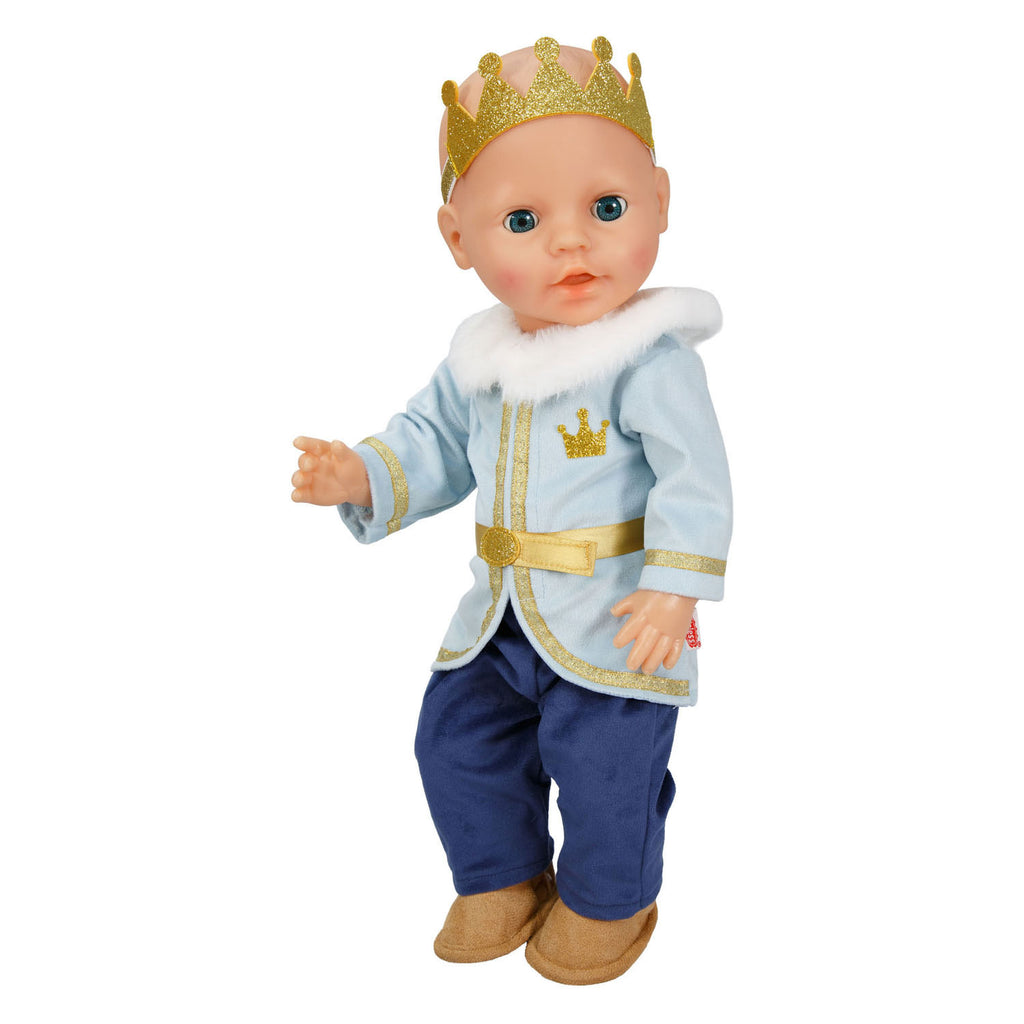 Heless - Heless Poppenoutfit winterprins luka met kroon en kraag - maat 28-35 cm