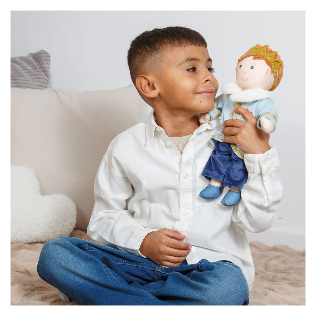Heless - Heless Poppenoutfit winterprins luka met kroon en kraag - maat 28-35 cm