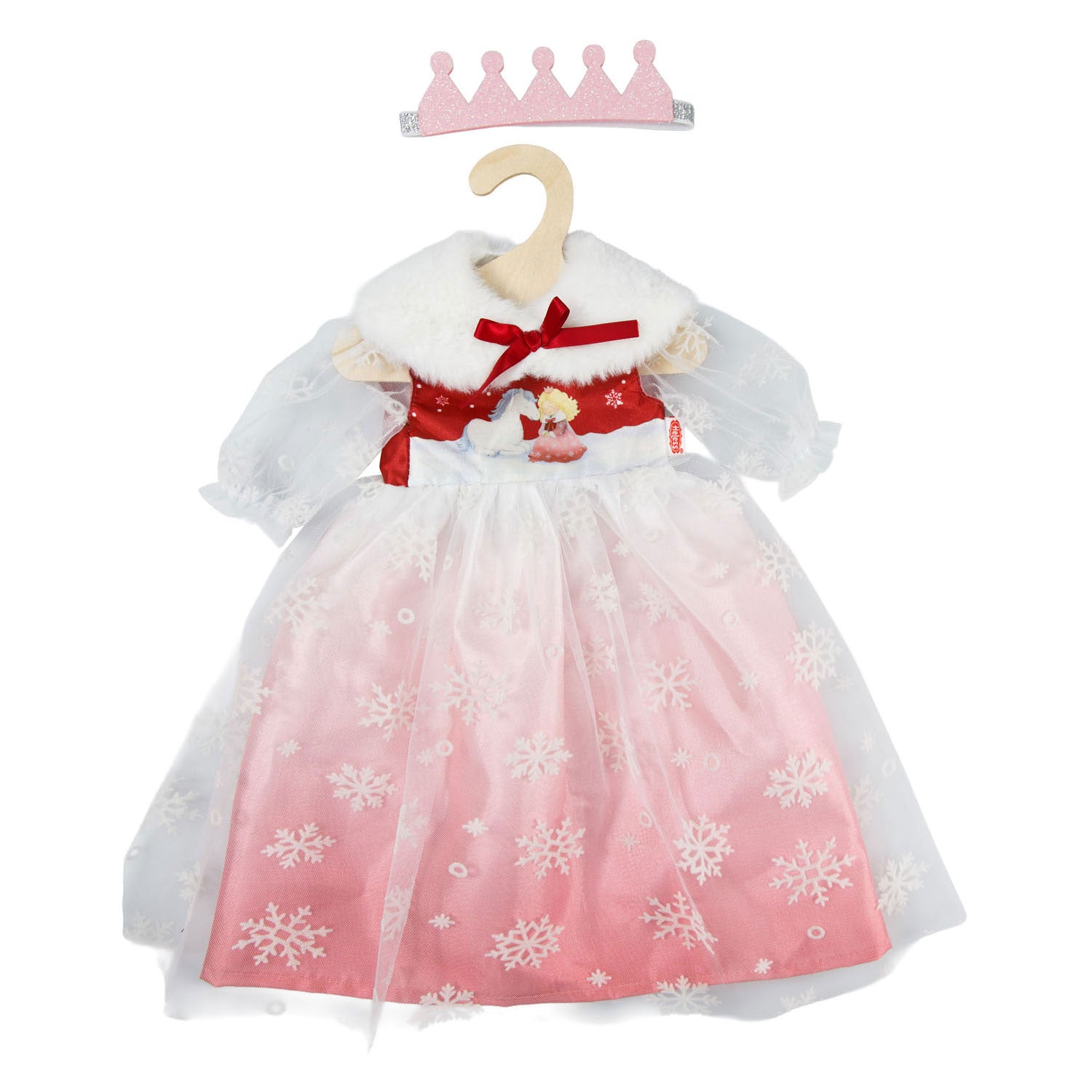 Heless - Heless Poppenjurk winterprinses lumi met kroon en cape - maat 35-45 cm
