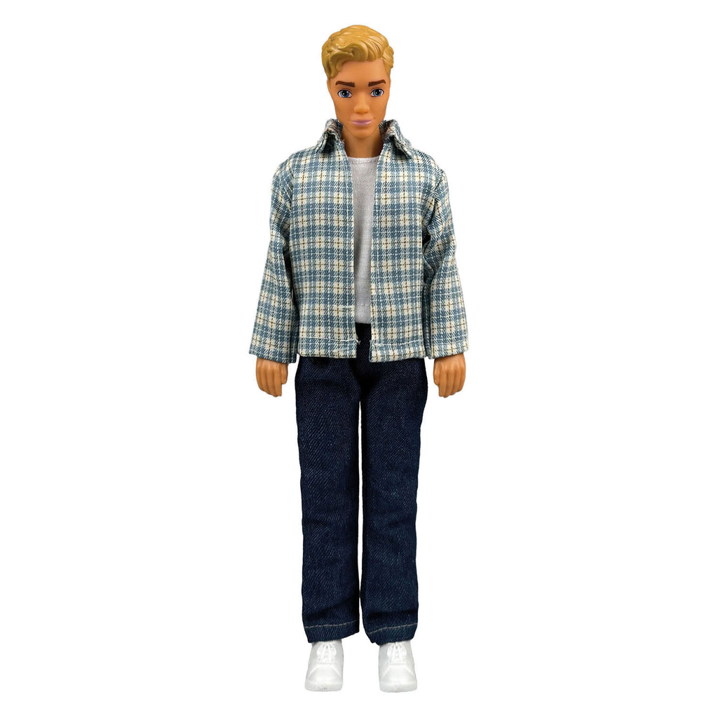 Heless - Heless Geruit overhemd met jeans voor modepoppen - 29cm