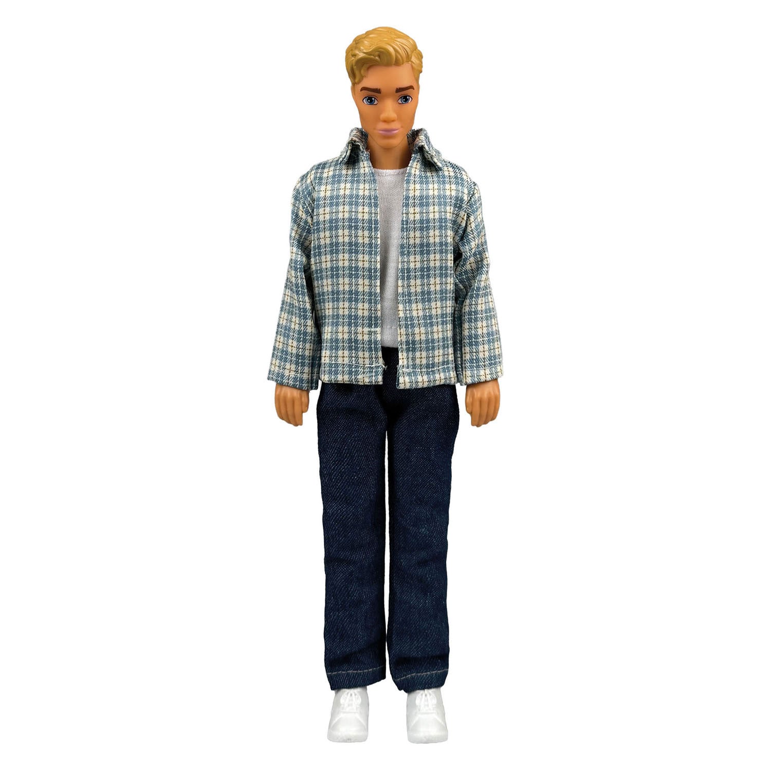 Heless - Heless Geruit overhemd met jeans voor modepoppen - 29cm