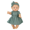 Heless - Heless Meisjes babypop met groen jurkje - 34cm