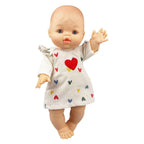 Heless - Heless Meisjes babypop met corduroy jurk - 34cm