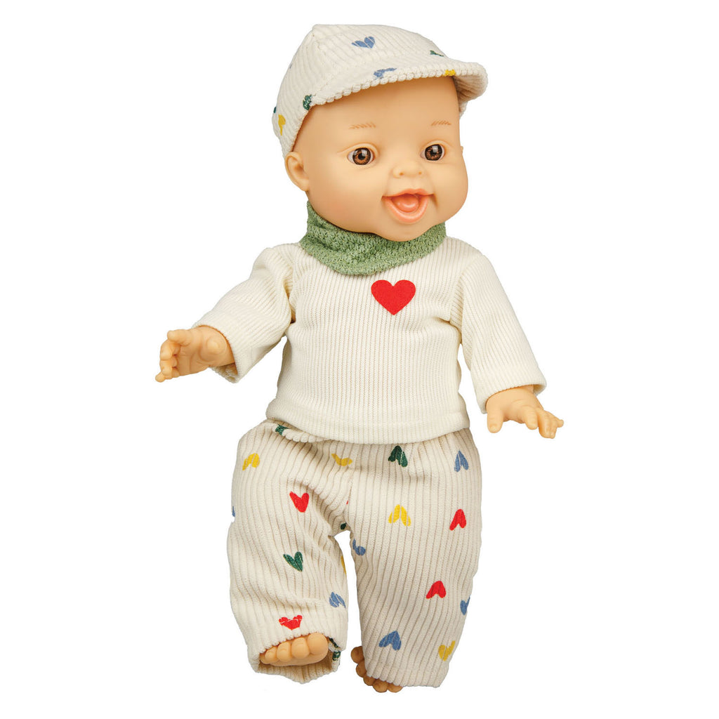 Heless - Heless Jongens babypop met corduroy outfit - 34cm
