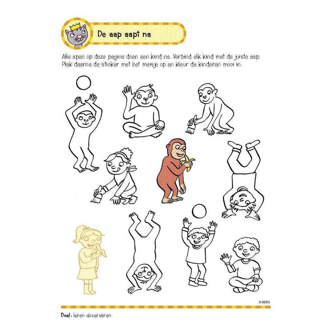 Deltas oefenboek met stickers-eerste lees