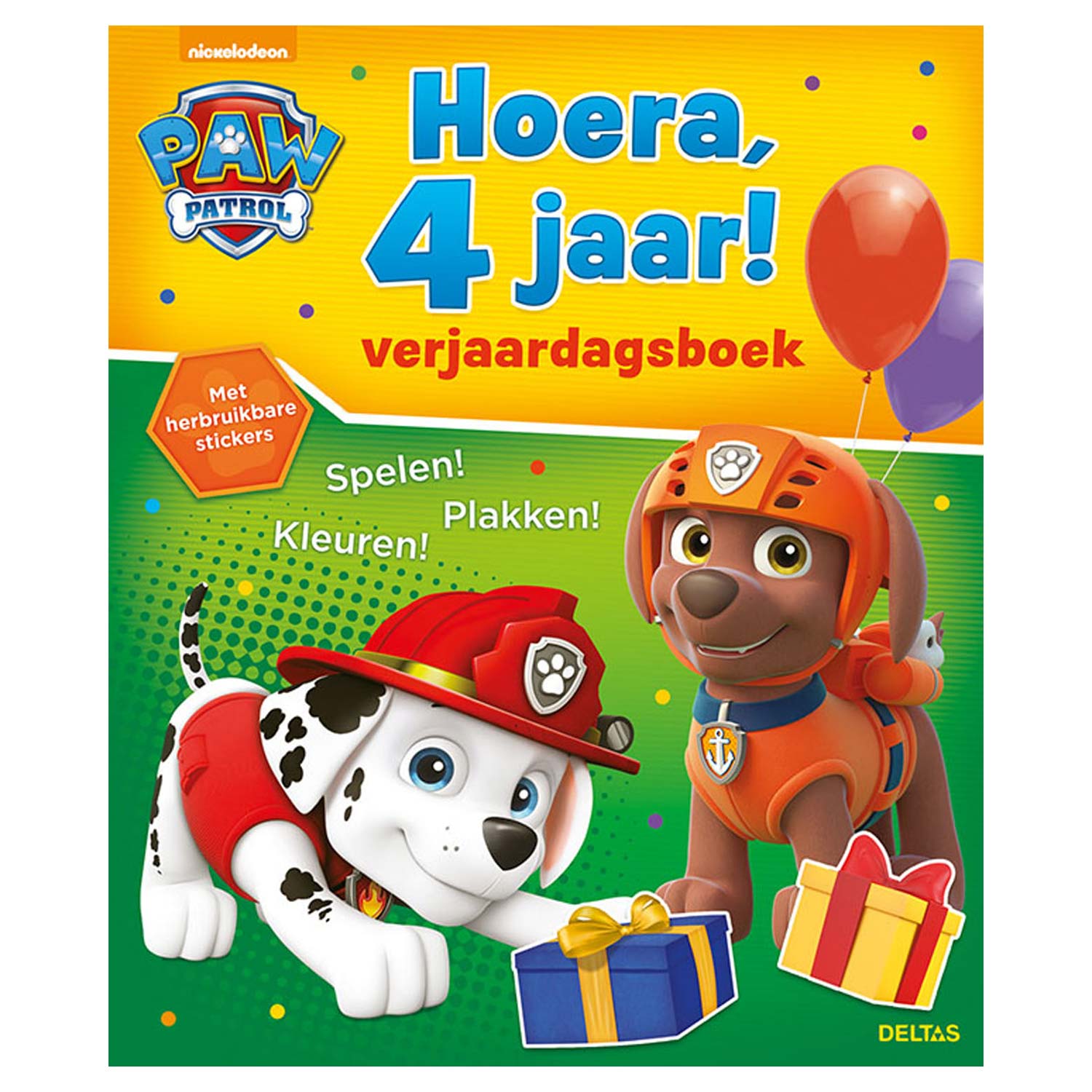 PAW Patrol - PAW Patrol verjaardagsboek - hoera 4 jaar!